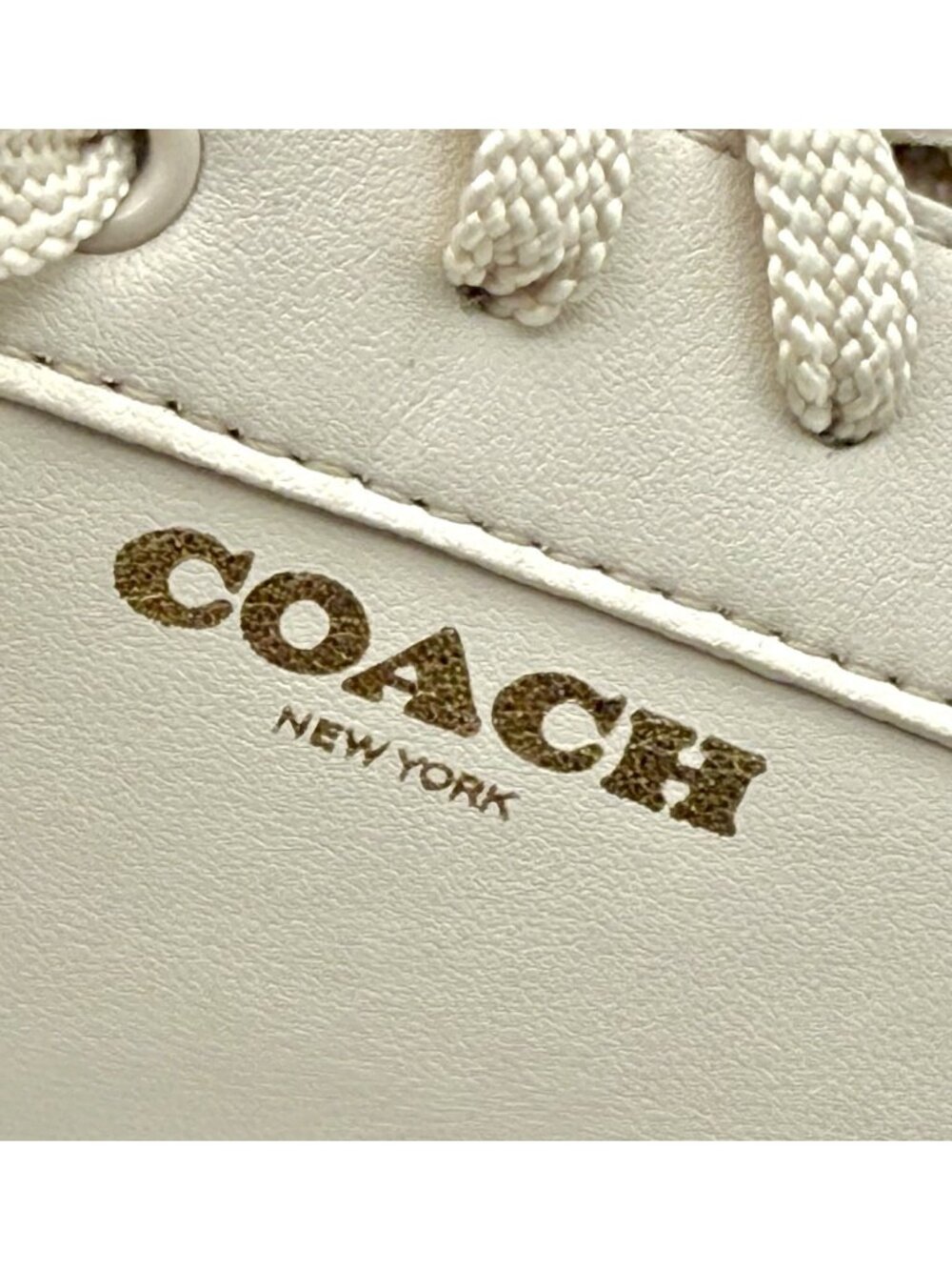 Coach Beige Lace Up Low Top Fashion Sneakers Women's Size 10B - G4966 - Picture 8 of 11